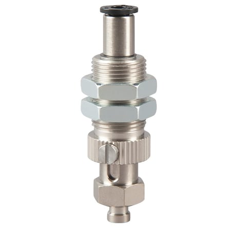 Fipa Spring leveler, torsionally rigid, travel = 6 mm, M4-female 50.104